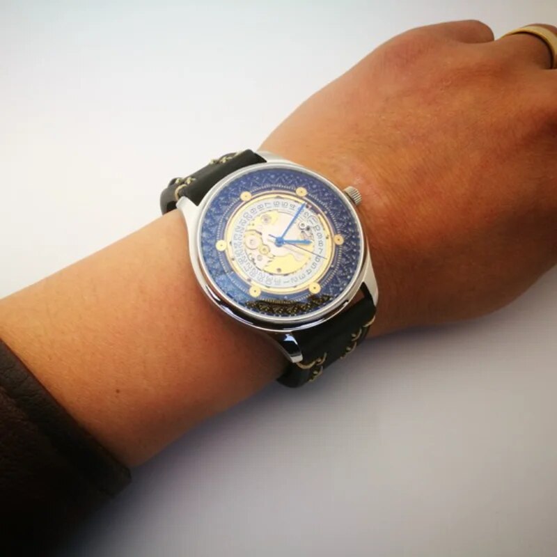 Hand-made Original Automatic Mechanical Watch Retro Creative Punk Mechanical Watch 2824 Automatic Movement