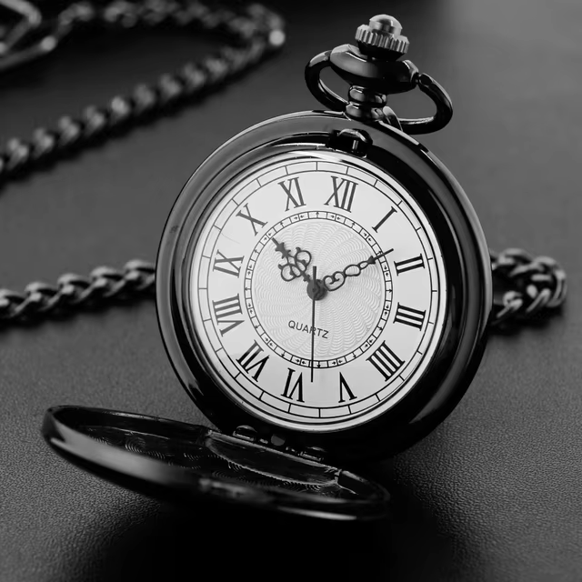 Fashion 37CM Fob Chain Smooth steel Quartz Pocket Watch Vintage Roman Nmber Dial Pendant Fob Watch Gifts Clock reloj de bolsillo