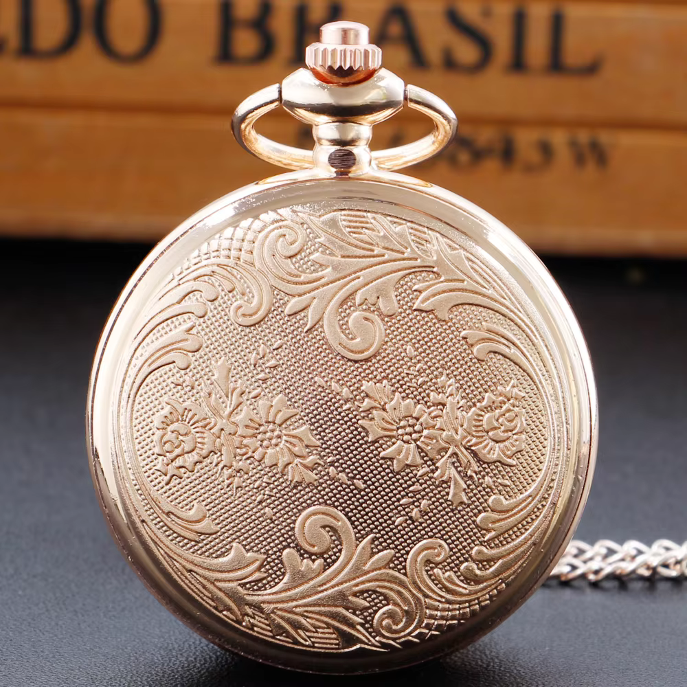 Vintage Antique Pocket Watch Personalized Diamond Multi Color Design Necklace Quartz Clock Women's Unisex Gift Souvenir