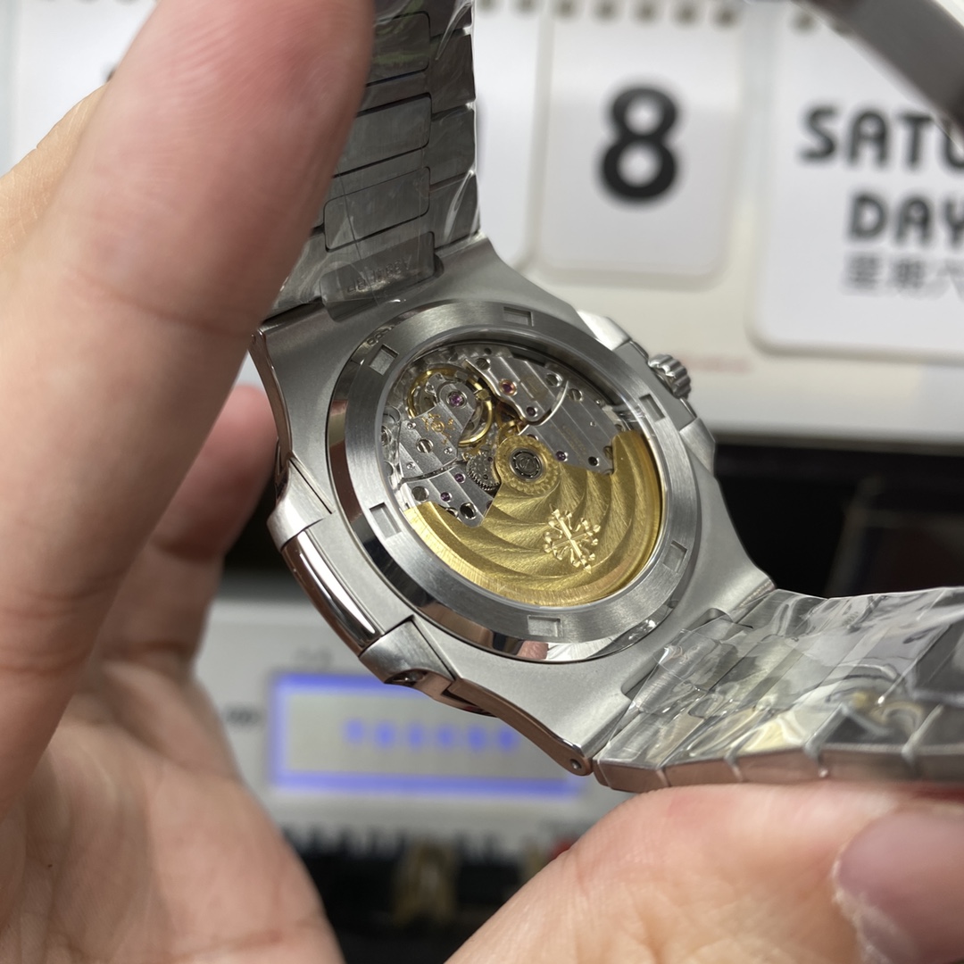 Patek Philippe Nautilus series 57111A-014, Olive Green Dial with Steel Bracelet, 40mm Size.