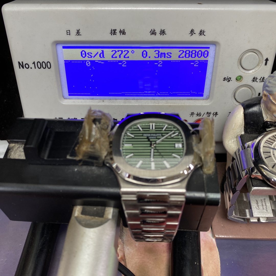 Patek Philippe Nautilus series 57111A-014, Olive Green Dial with Steel Bracelet, 40mm Size.