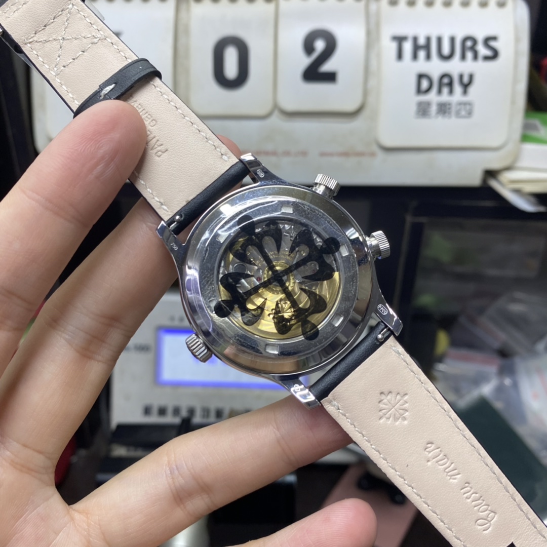 Patek Philippe Complicated Chronograph series 7234G-001, blue dial, Dual Time Zone Function, 37.5mm Size.