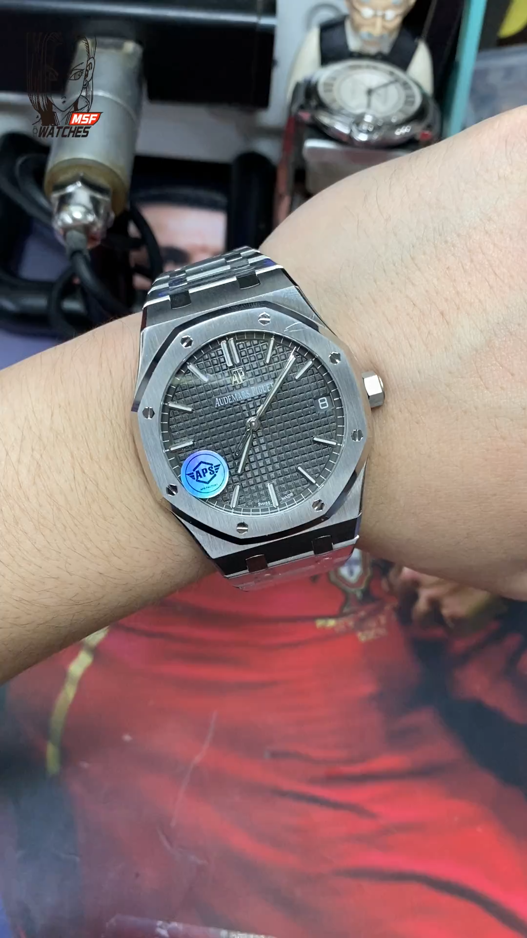 Audemars Piguet Royal Oak Offshore Series 15500ST.OO.1220ST.03, Black Dial with Stainless Steel Bracelet, 41mm size.