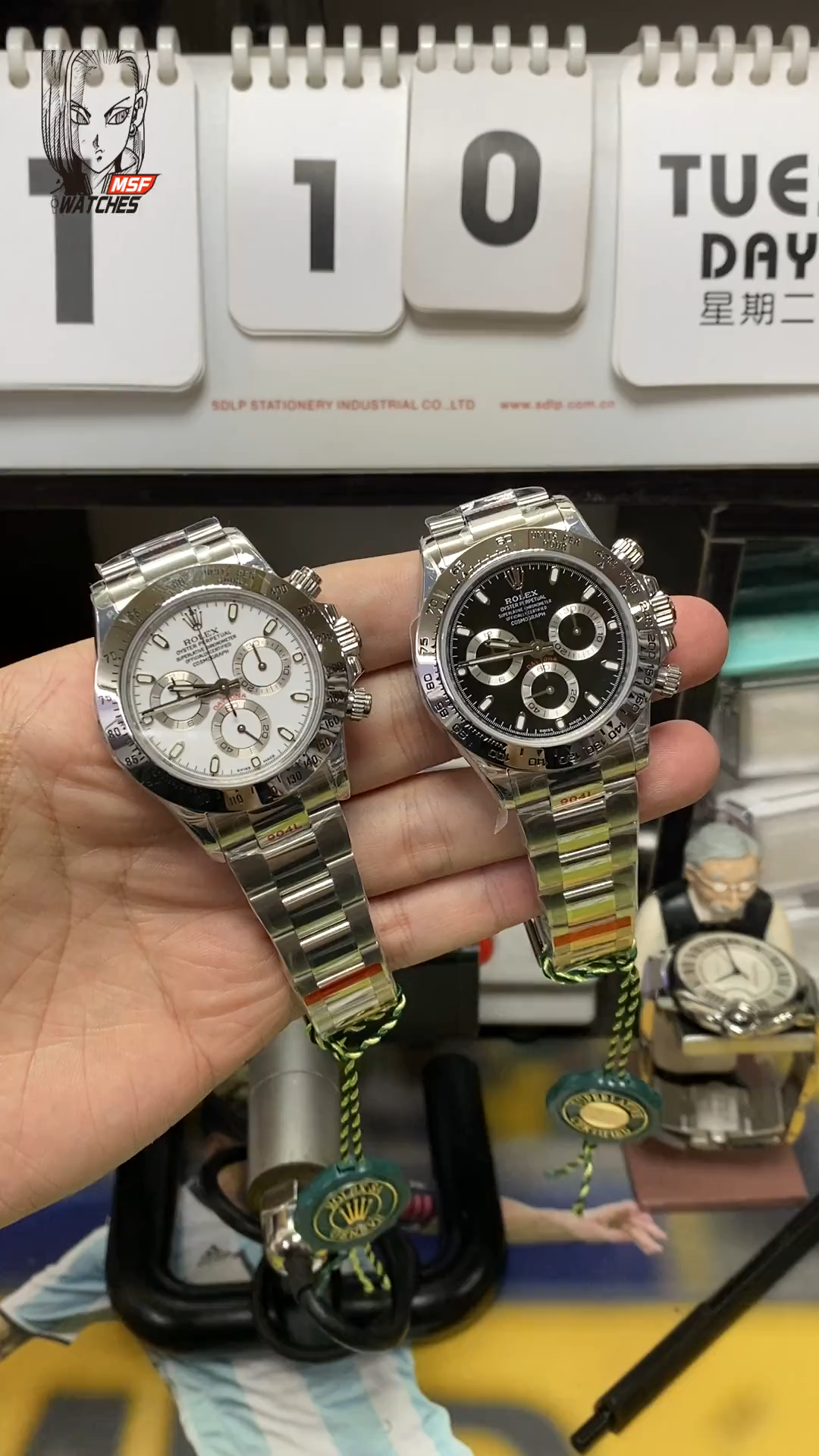 Rolex Cosmograph Daytona Series STEEL BREZEL PANDA DAYTONA BLACK&WHITE, 40mm size.