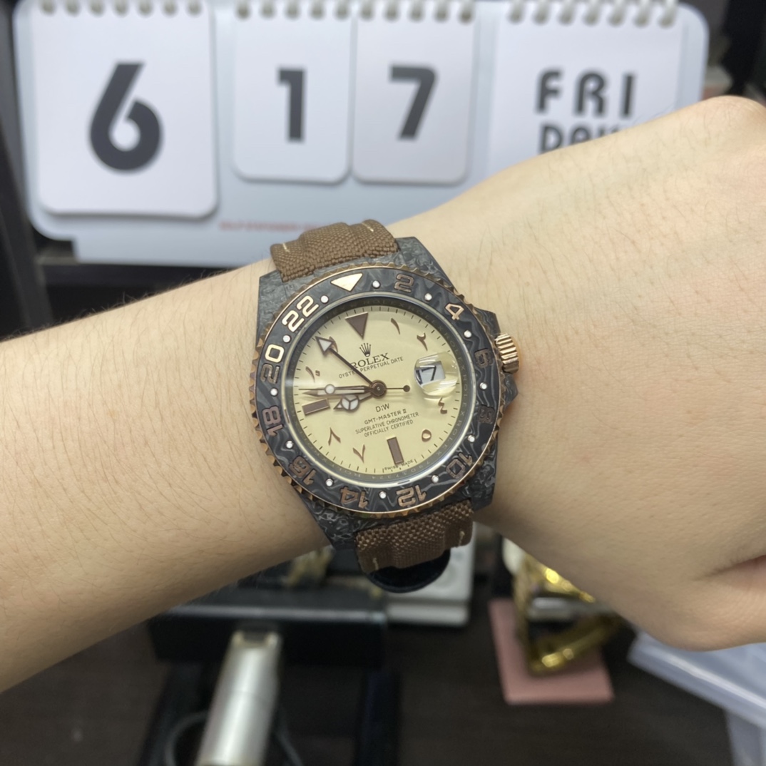 Rolex GMT-MASTER Ⅱ DIW modify diw modify Desert Eagle carbon fiber shell 3186 movement