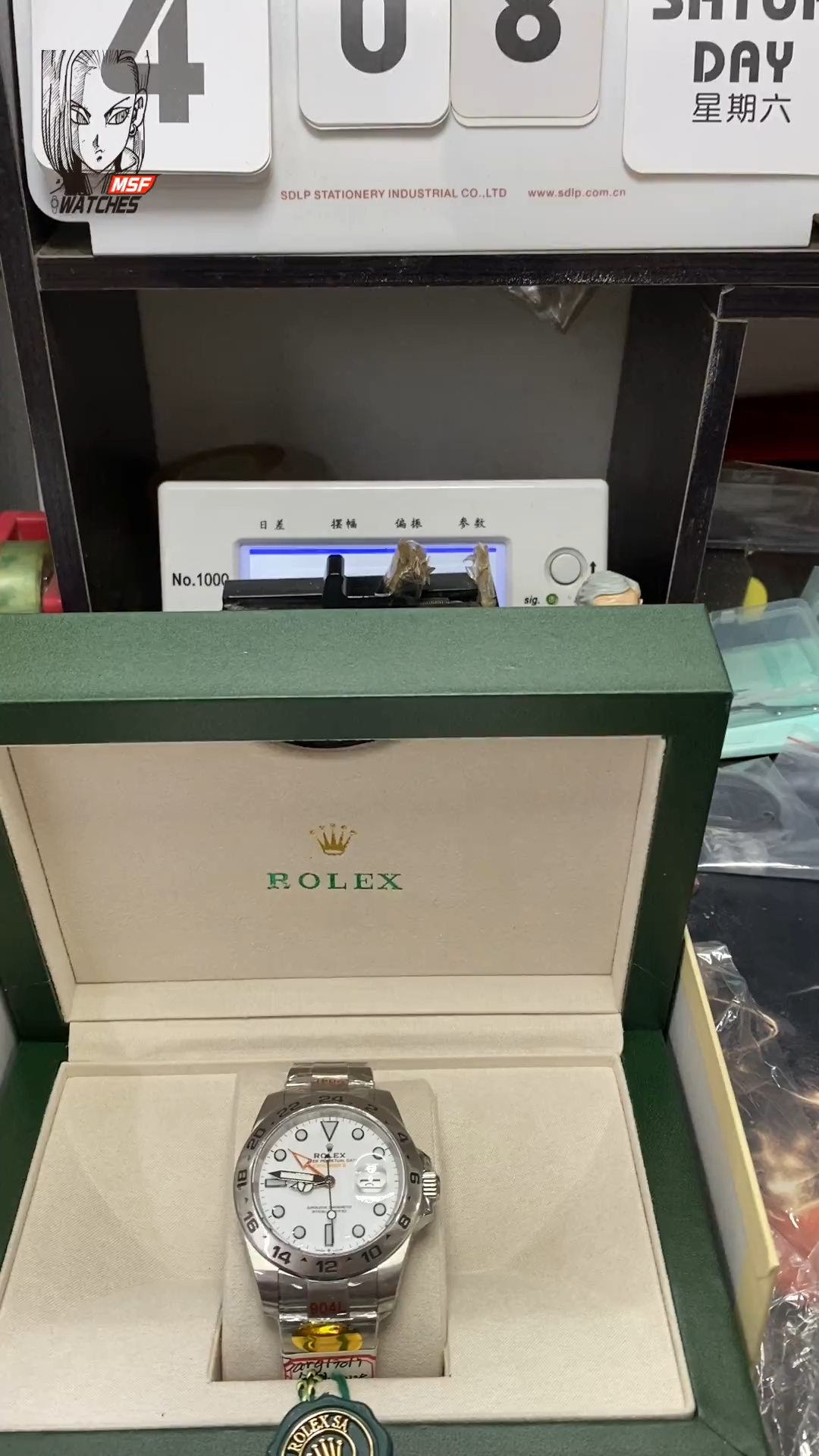 Rolex Explorer II GMT series m216570-0001, white Dial, 42mm size, Stainless Steel Bracelet.