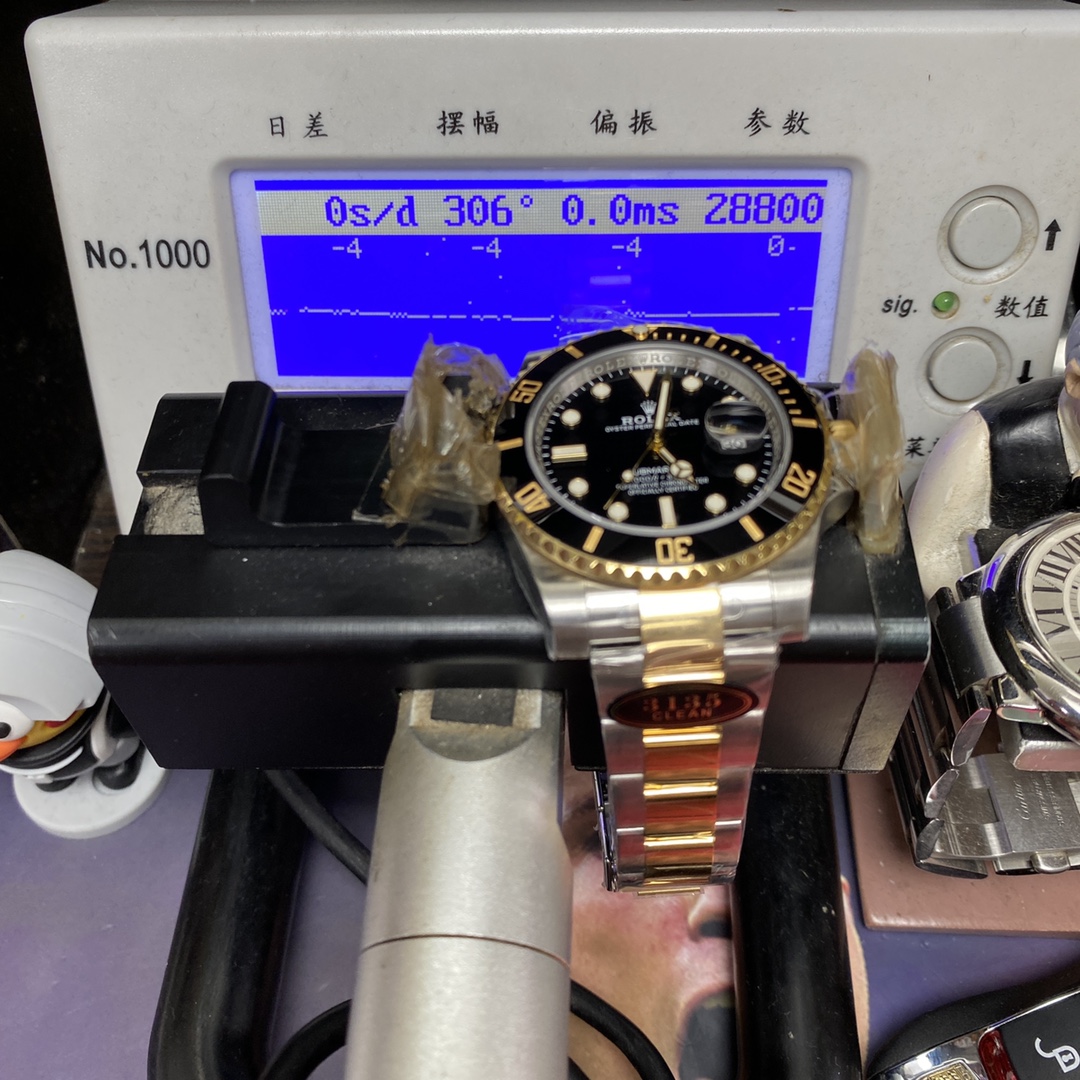 Rolex Submariner Series 116613LN-0001, Two-Tone Black Submariner, 40mm size.