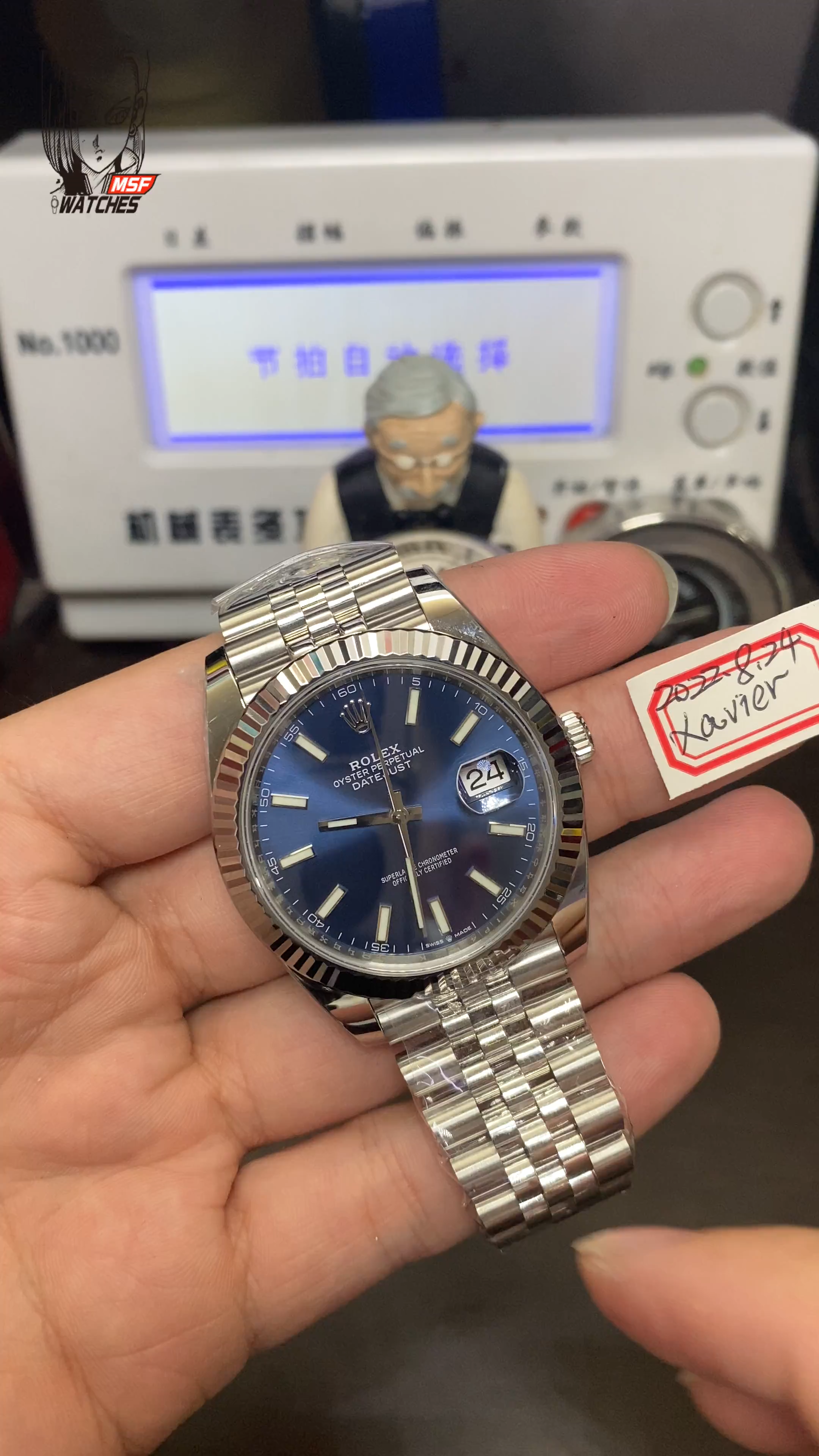 Rolex Datejust Series m126334-0002, Classic Blue Dial Fluted Bezel, 41mm Size.