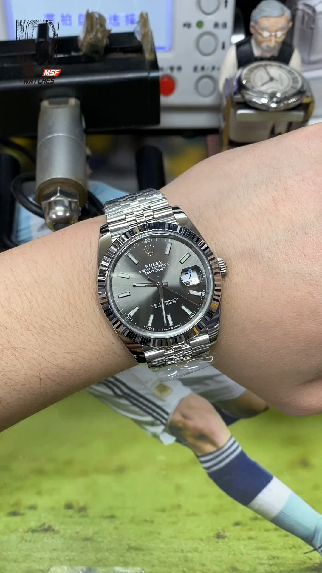 Rolex Datejust series grey DIAL outer ring dog tooth ring size 36mm Size