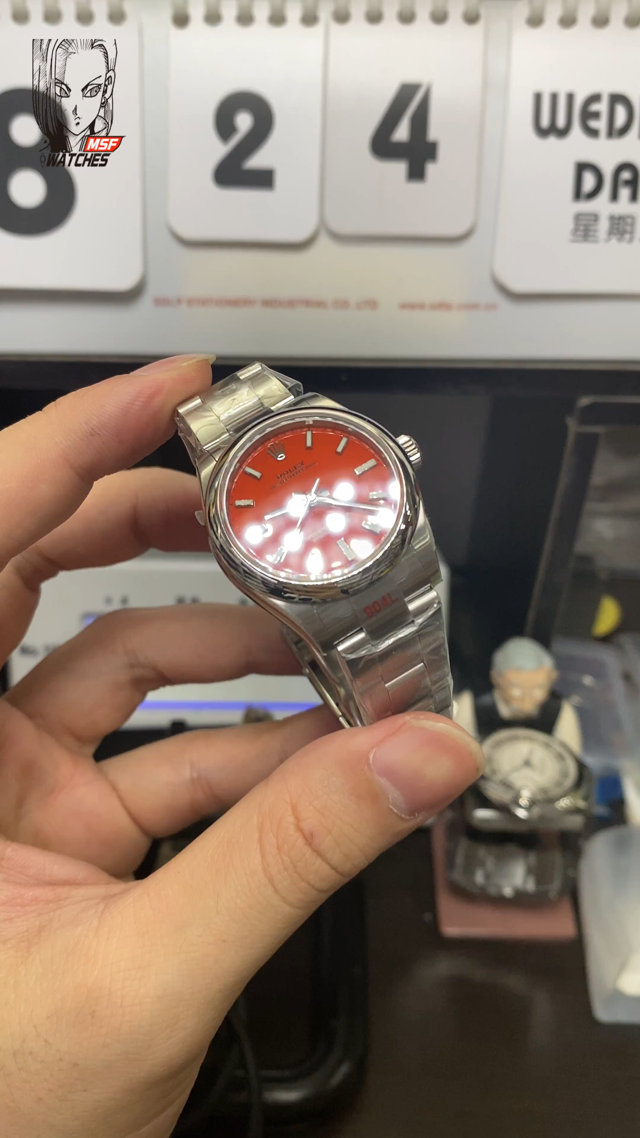 Rolex Oyster Perpetual Series m277200-0008, Red Dial, 31mm Size.
