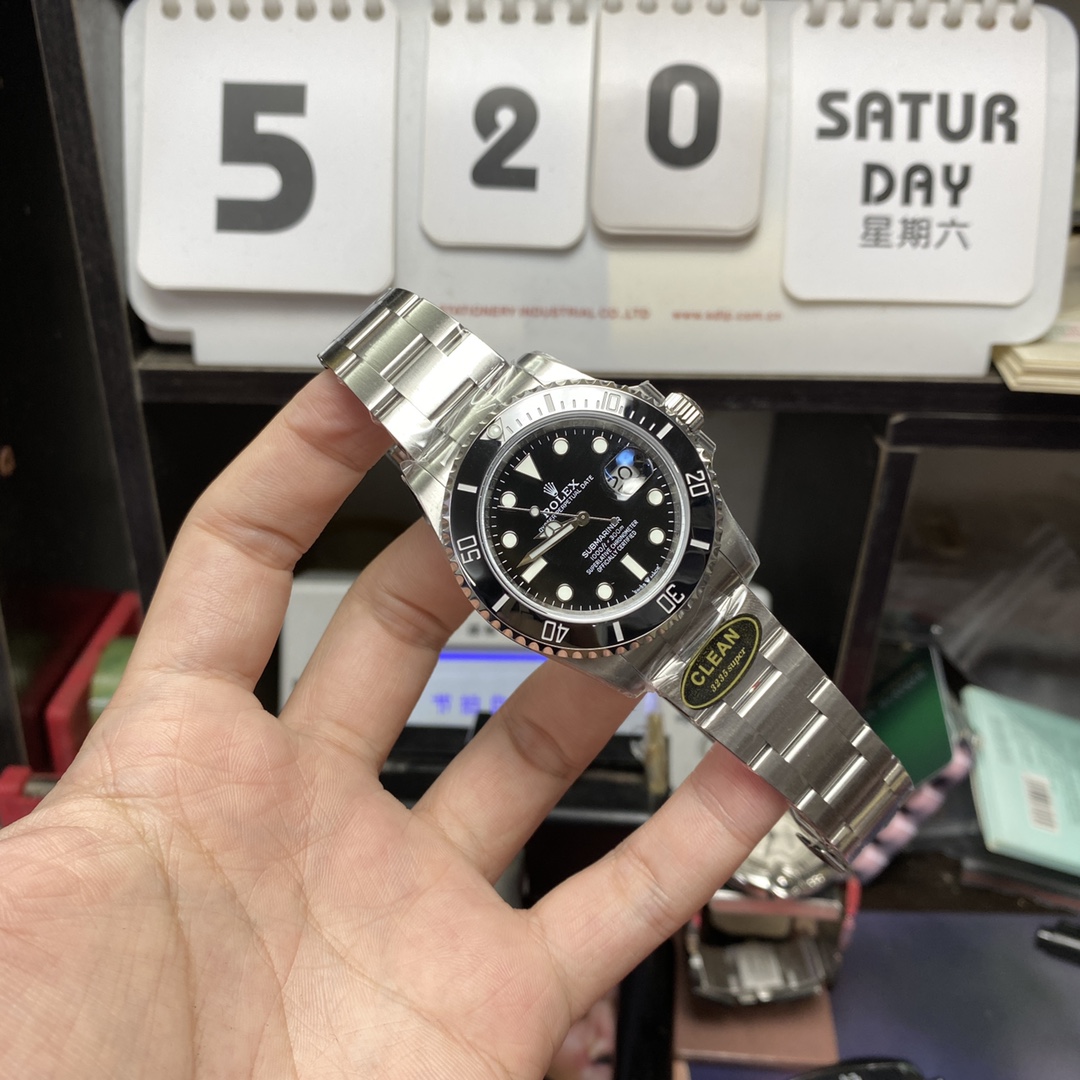 Rolex Submariner Series m126610ln-0001, Blackwater Ghost Added the function of reverse calendar adjustment, 41mm size.