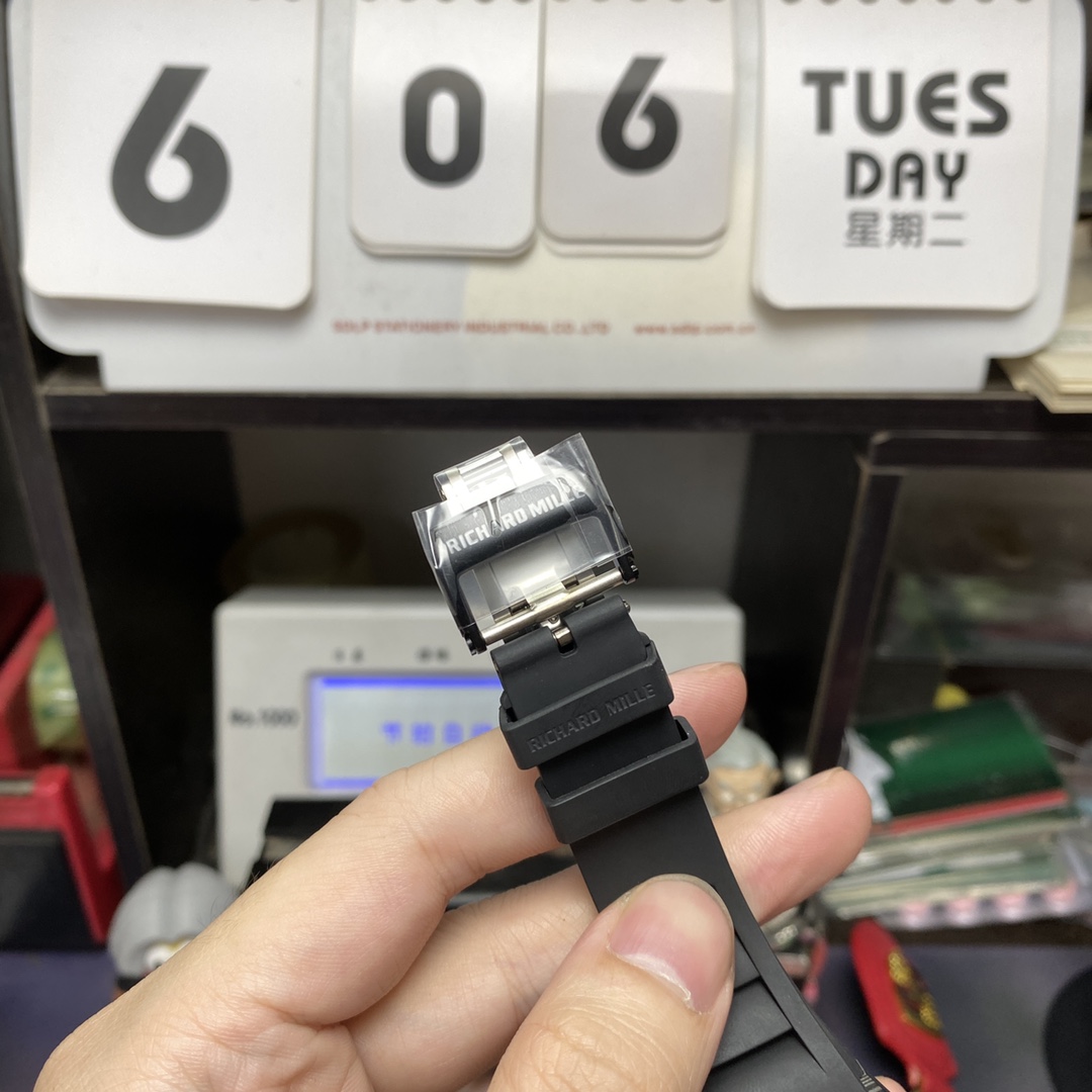 Richard Mille Men's Collection series RM055 NTPT, Carbon Fiber Case, 49.9 x 42.7mm Size.