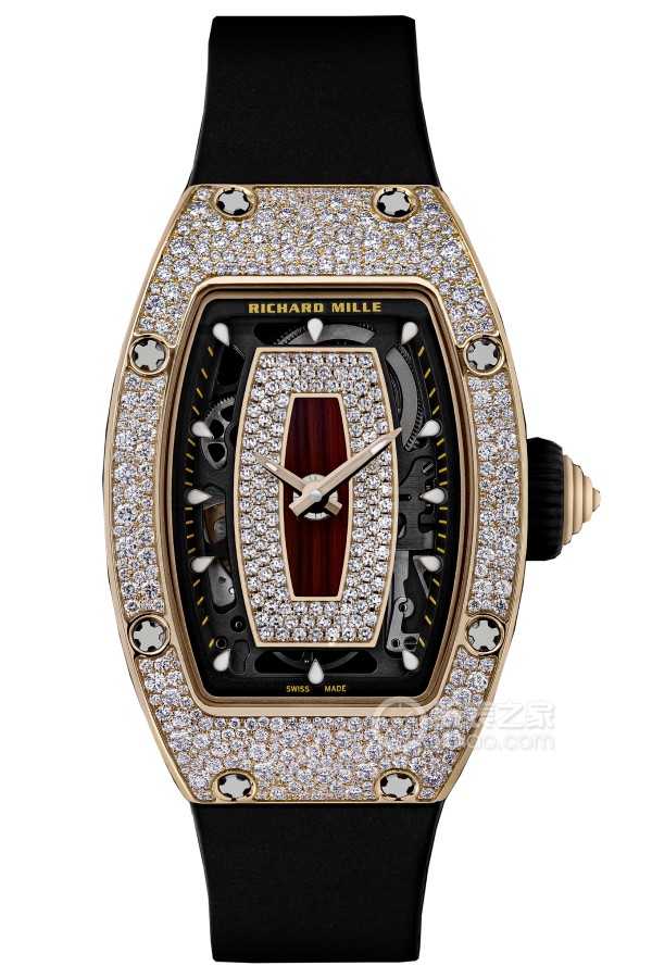 Richard Mille Women's Collection series RM07-01, Red Lips Silver Diamonds, 45.66 x 31.40mm size.
