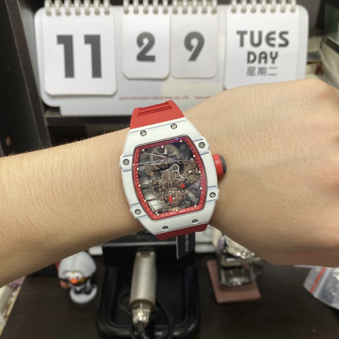 Richard Mille Men's Collection series RM27-02, Sapphire Crystal Nylon Strap and Titanium Buckle, 47.77×39.7 size.