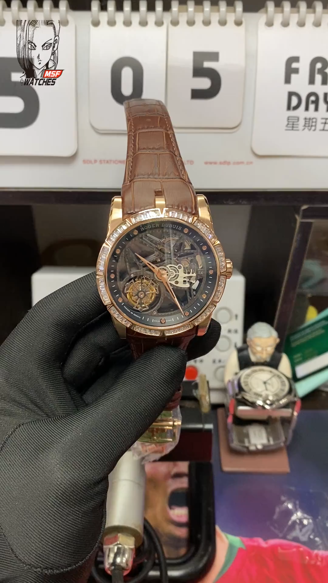 Roger Dubuis Royal Oak Series 18K ROSE GOLD CASE Tourbillon movement , 45mm Size.