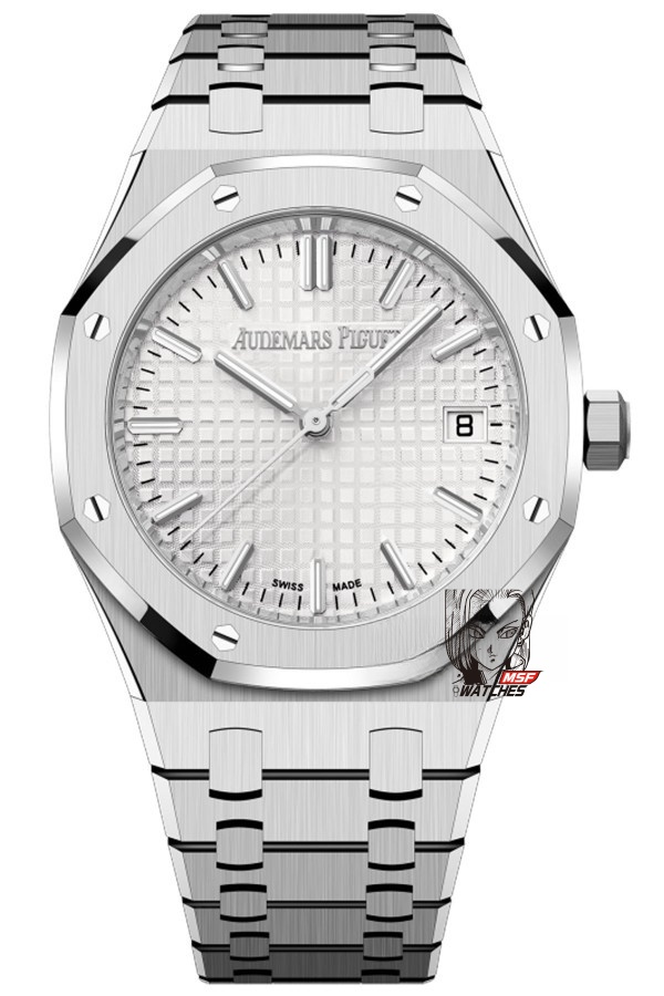 Audemars Piguet Royal Oak Offshore Series 77450ST.OO.1361ST.02, White Dial Steel Bracelet, 34mm size.WOMEN