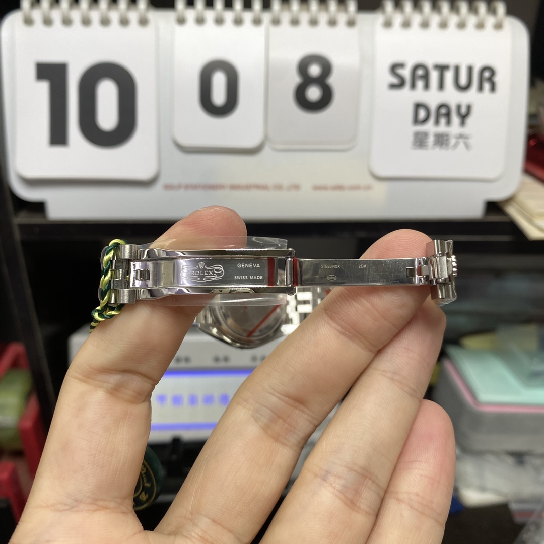 Rolex Datejust Series m279174-0005, White Case White Dial with Baton Hour Markers, 28mm Size, Five-Link Steel Bracelet