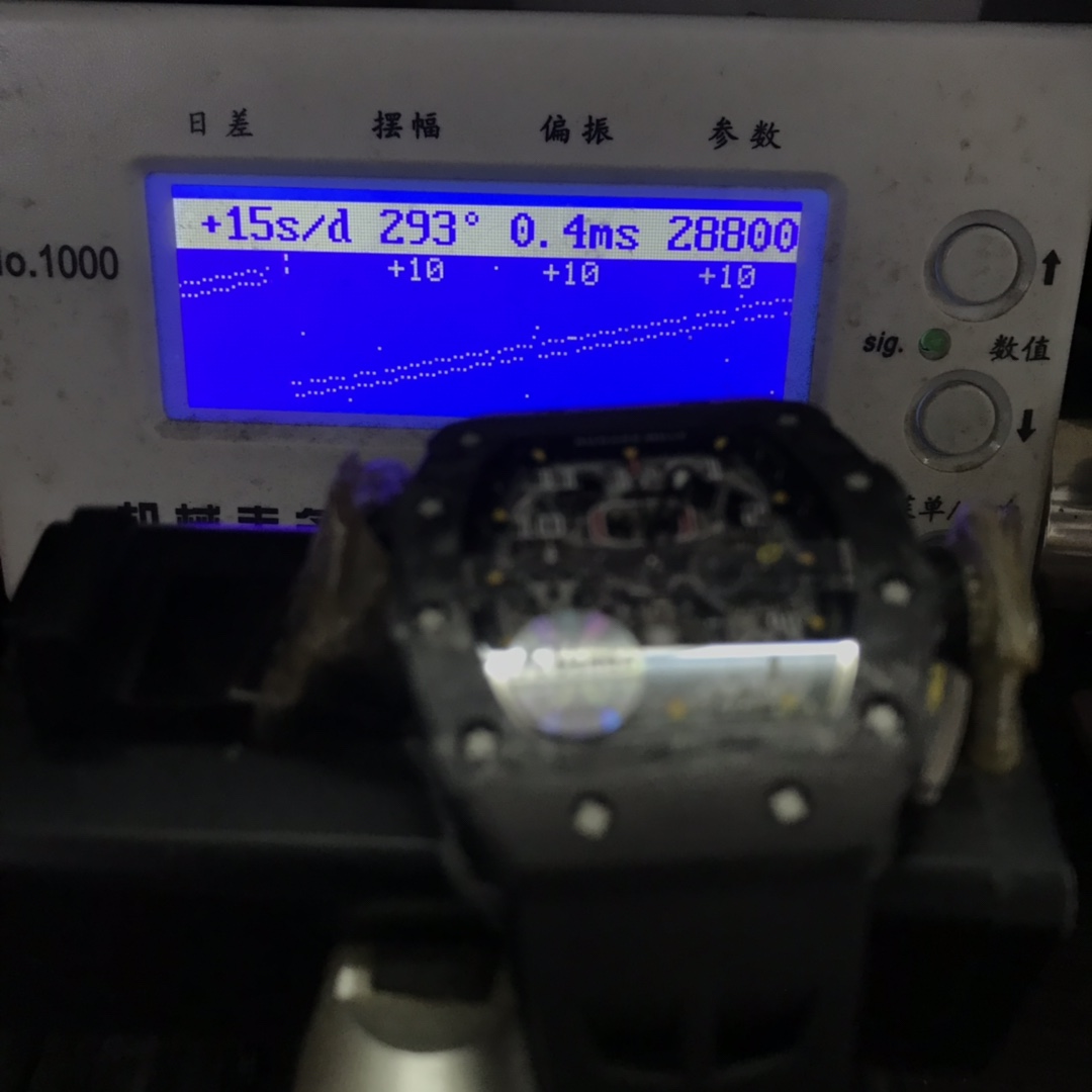 Richard Mille Men's Collection series RM 11-02 SHANGHAI, Black Panda Dial with Carbon Fiber Case, 50×42.70mm size