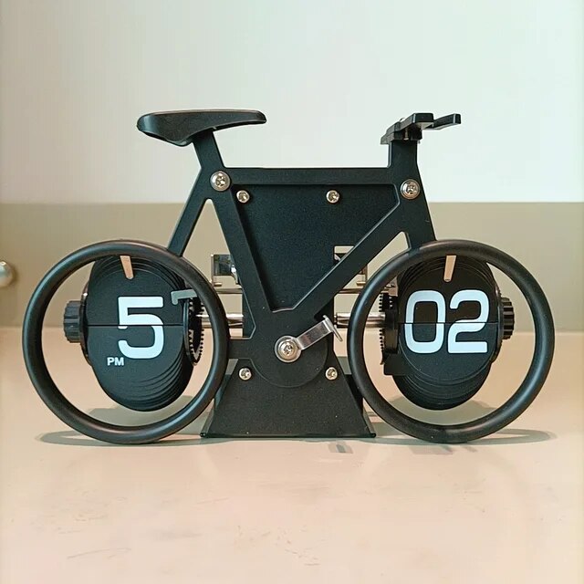 Retro Flip Digital Clock Mechanical Automatically Flip Down Page Table Clock Office Flip Digital Clock Home Decor Crafts Clock