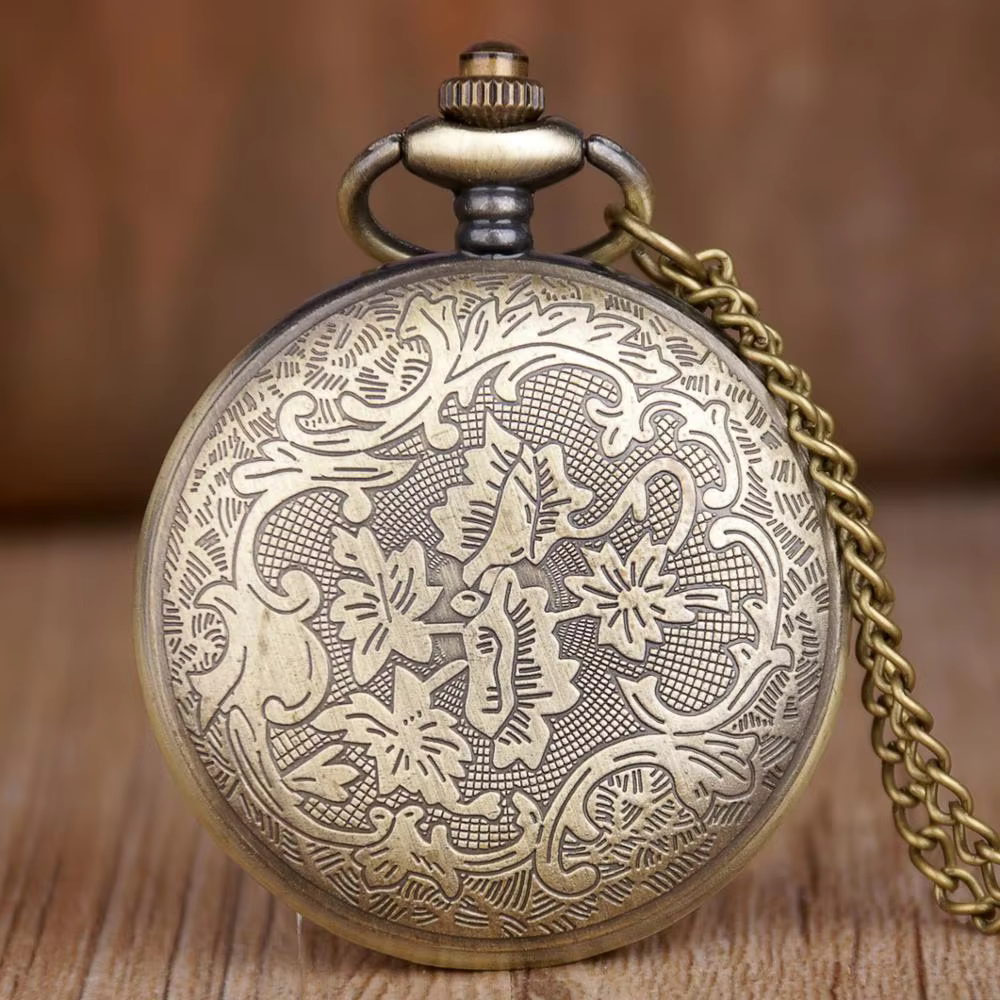 Collectible Souvenir Pendant Vintage Indian Design Pattern Pocket Watch For Men Personalised Antique Necklace Quartz Watches